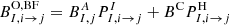 $$ \begin{aligned} B^{\mathrm{O,BF} }_{I,i \rightarrow j}=B^{A}_{I,j} P^{I}_{I,i \rightarrow j}+B^{\mathrm{C} } P^{\mathrm{H} }_{I,i \rightarrow j} \end{aligned} $$