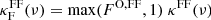 $$ \begin{aligned} \kappa _{\mathrm{F} }^{\mathrm{FF} }(\nu )=\max (F^{\mathrm{O,FF} },1)~\kappa ^{\mathrm{FF} }(\nu ) \end{aligned} $$