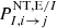 $ P^{{\mathrm{NT,E}}/I}_{I,i \rightarrow j} $