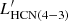 $ L_{{\rm{HCN(4 - 3)}}}^\prime \ $