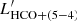 $ L_{{\rm{HCO + (5 - 4)}}}^\prime \ $