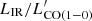 $ {L_{{\rm{IR}}}}/L_{{\rm{CO(1 - 0)}}}^\prime $