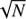 $ \sqrt{N} $