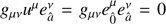 $ {g}_{\mu\nu}u^{\mu}\mathit{e}_{\hat{a}}^{\nu}={g}_{\mu\nu}\mathit{e}_{\hat{0}}^{\mu}\mathit{e}_{\hat{a}}^{\nu}=0 $