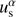 $ u_{\mathrm{s}}^{\alpha} $