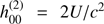 $ h_{00}^{(2)}=2U/c^{2} $