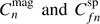 $ C_n^{{\rm{mag}}}\,{\rm{and}}\,C_{fn}^{{\rm{sp}}}\ $
