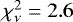 ${\mathrm{\chi}}^2_{{\mathrm{\nu}}} = 2.6$