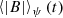 $ \left < |B|\right > _\psi(t) $