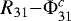 $R_{31}{-}\UpPhi^c_{31}$