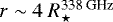 $r \sim 4~R^{\textrm{338~GHz}}_{\star}$