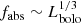 $ f_{\mathrm{abs}}\sim L_{\mathrm{bolo}}^{1/3} $