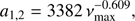 $$ \begin{aligned}&a_{1,2} = 3382\,\nu _{\rm max}^{-0.609},\end{aligned} $$