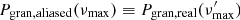 $ {P_{{\rm{gran}},{\rm{aliased}}}}({\nu _{{\rm{max}}}}) \equiv {P_{{\rm{gran}},{\rm{real}}}}(\nu _{\max }^\prime ) $