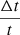 $ \frac{\Delta t}{t} $