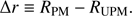 $$ \begin{aligned} \Delta r \equiv R_{\rm PM} - R_{\rm UPM}. \end{aligned} $$