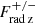 $ F_{\mathrm{rad\,z}}^{+/-} $