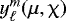 $y_{\ell}^m(\mu,\chi)$