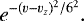 \begin{equation*} e^{-(v-v_z)^2/6^2}. \end{equation*}