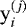 $\mathrm{y}_{i}^{(j)}$