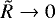 Mathematical equation: $\tilde R \to 0$
