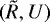 Mathematical equation: $(\tilde R,U)$
