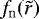Mathematical equation: $f_{\rm{n}} (\tilde r)$