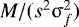Mathematical equation: $M/(s^2 \mathrm{\sigma}_f^2)$