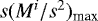 Mathematical equation: $s(M^i/s^2)_{\textrm{max}}$