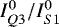 Mathematical equation: $I_{Q3}^{0}/I_{S1}^{0}$