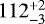 Mathematical equation: $112_{-3}^{+2}$