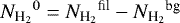 Mathematical equation: ${N_{\textrm{H}_{2}}}^0={N_{\textrm{H}_{2}}}^{\textrm{fil}}-{N_{\textrm{H}_{2}}}^{\textrm{bg}}$