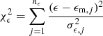 Mathematical equation: $ \chi^2_{\epsilon} = \sum_{j=1}^{n_{\epsilon}} \frac{(\epsilon-\epsilon_{\mathrm{m},j})^2}{\sigma_{\epsilon,j}^2} $