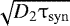 Mathematical equation: $\sqrt{D_2 \tau_{\mathrm{syn}}}$