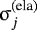 Mathematical equation: ${\upsigma}_j^{\textrm{(ela)}}$