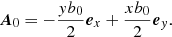 Mathematical equation: $$ \begin{aligned} \boldsymbol{A}_{\rm 0} = -\frac{yb_0}{2}\boldsymbol{e}_x + \frac{xb_0}{2}\boldsymbol{e}_y. \end{aligned} $$