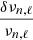 Mathematical equation: $ \frac{\delta \nu_{n,\ell}}{\nu_{n,\ell}} $