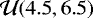 Mathematical equation: $\mathcal{U}(4.5,6.5)$