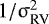 Mathematical equation: $1/\upsigma_{\text{RV}}^2$