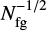 Mathematical equation: $ N_{\rm fg}^{-1/2} $