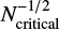 Mathematical equation: $ N_{\rm critical}^{-1/2} $