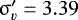 Mathematical equation: $\sigma_{v}^{\prime}=3.39$