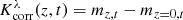 Mathematical equation: $ K_{\mathrm{corr}}^{\lambda}(z,t)=m_{z,t}-m_{z=0,t} $