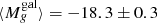Mathematical equation: $ \langle M_{g}^{\mathrm{gal}}\rangle = -18.3\pm0.3 $