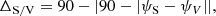 $$ \begin{aligned} \Delta _{\rm {S/V}} = 90 - | 90 - |\psi _{\rm {S}} - \psi _{V}| | ,\end{aligned} $$
