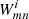 $ W_{mn}^{i} $