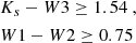 $$ \begin{aligned}&K_s-W3 \ge 1.54 \ , \nonumber \\&W1-W2 \ge 0.75 \end{aligned} $$