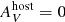 $ A_V^{{\rm{host}}} = 0 $
