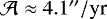 $\mathcal{A}\approx4.1{}^{\prime\prime}/\textrm{yr}$