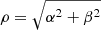 $ \rho=\sqrt{\alpha^2+\beta^2} $